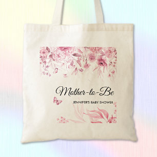 Anpassade Eleganta Rosa Fina Konst Blommor Bebisen Tygkasse
