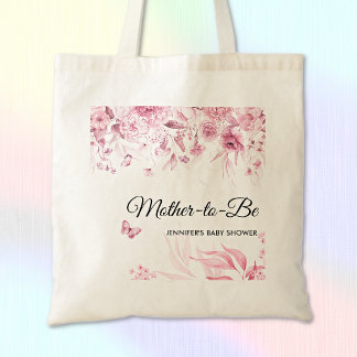 Anpassade Eleganta Rosa Fina Konst Blommor Bebisen Tygkasse