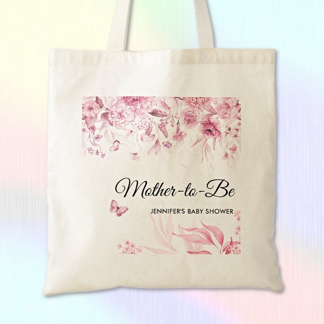 Anpassade Eleganta Rosa Fina Konst Blommor Bebisen Tygkasse (Skapare uppladdad)