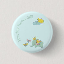 Anpassade Elephant and Butterflies Birthday