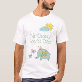 Anpassade Elephant and Butterflies Birthday T Shirt