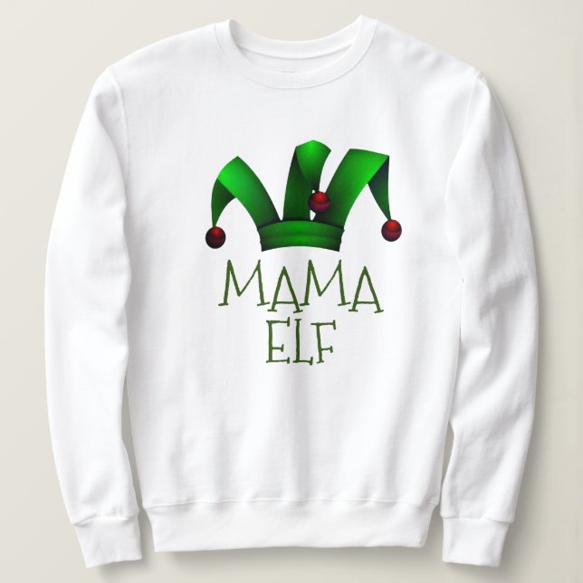 Anpassade Elf Santa Helper jul MAMMA ELF T Shirt (Design framsida)