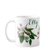 Anpassade Elly namn söt rosa blommar blommigt