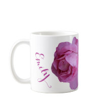 Anpassade Emily namn söt rosa ros blommigt