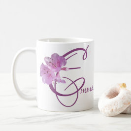 Anpassade Emma namn rosa blommigt boho Kaffemugg