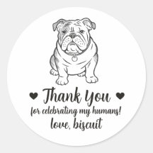 Anpassade engelska Bulldog Hund Bröllopspresent St