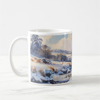 Anpassade - engelskt vinterlandskap kaffemugg