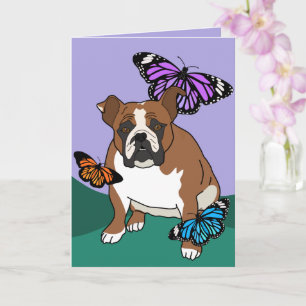 Anpassade English Bulldog Card Kort