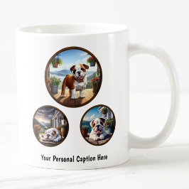 Anpassade English Bulldog Puppy Kaffemugg