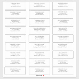 Anpassade enkla Guest bröllop adressetiketter Klistermärken