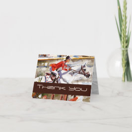 Anpassade Equestrian THANK You Card by Ginette Tack Kort