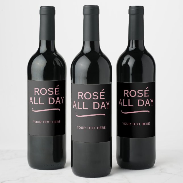 Anpassade etiketter för rosé-vinflaskor för festli (Flaskor)