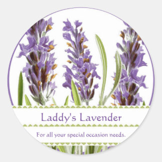 Anpassade etiketter för Vintage Lavender