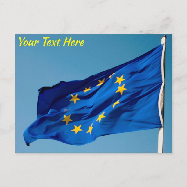 Anpassade EU-flagga Vykort (Framsida)