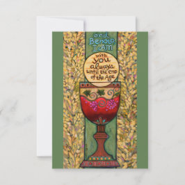 Anpassade Eucharist-kort, första kommunalgåva