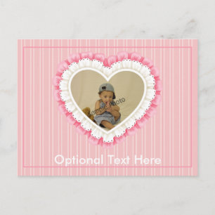 Anpassade Eyelet Snöre Heart vykort