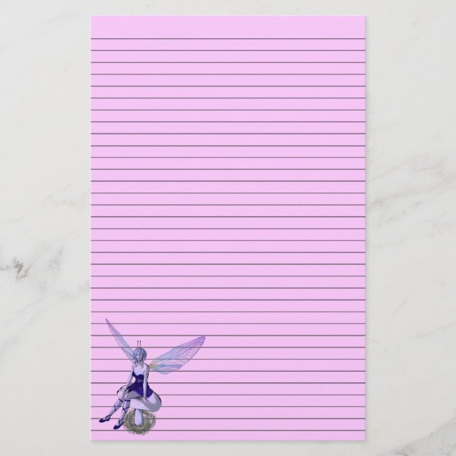 Anpassade Fairy Stationery - tillval linjer Brevpapper (Framsida)