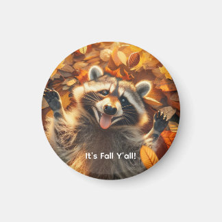 Anpassade Fall Fånig Raccoon Magnet