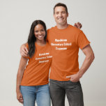 Anpassade Fält Resa Chaperone Orange T Shirt<br><div class="desc">Anpassa dina egna t-shirts med skolans förskola,  grundskola eller mitten med skolans orange i färg för fält resor och andra skolarrangemang med föräldrafrivilliga som spår och fält.</div>