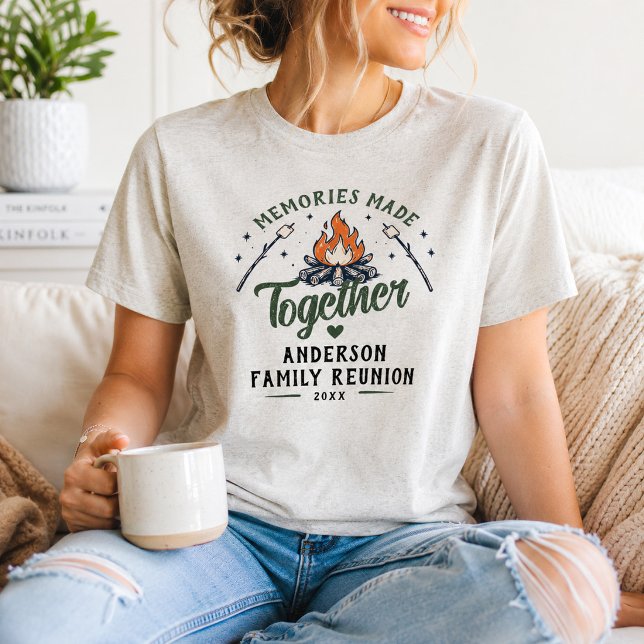 Anpassade familjeåterträffar Campfire S'mores Matc T Shirt (Skapare uppladdad)