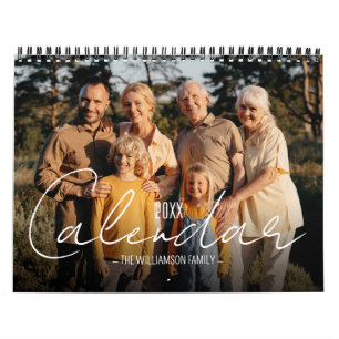 Anpassade familjebilder kalender