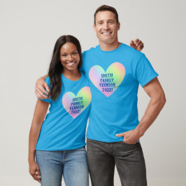 Anpassade-familjen Reunion Gradient Heart T-Shirt