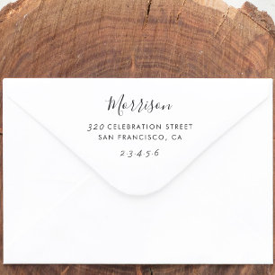 Anpassade familjenamn och returadress gummistämlar stämpel