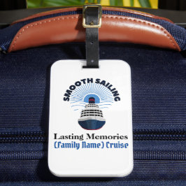 Anpassade Family Cruise Vacation Smooth Sailing Bagagebricka