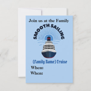 Anpassade Family Cruise Vacation Smooth Sailing Spara Datumet