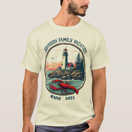 Anpassade Family Vacation T-Shirt-Maine T Shirt