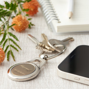 Anpassade Far i Bride Oval Keychain Ovalt Silverfärgad Nyckelring