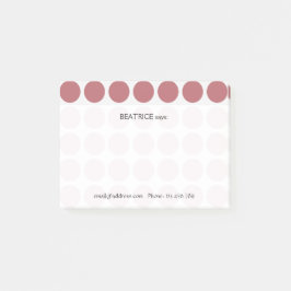 Anpassade Färg Polka dots Mönster i Vita Post-it Block