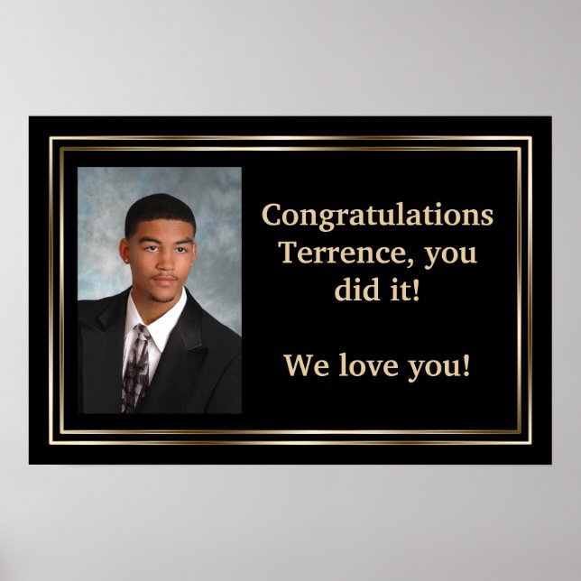 Anpassade Färg Studenten-skylt/banderoll Poster (Framsidan)