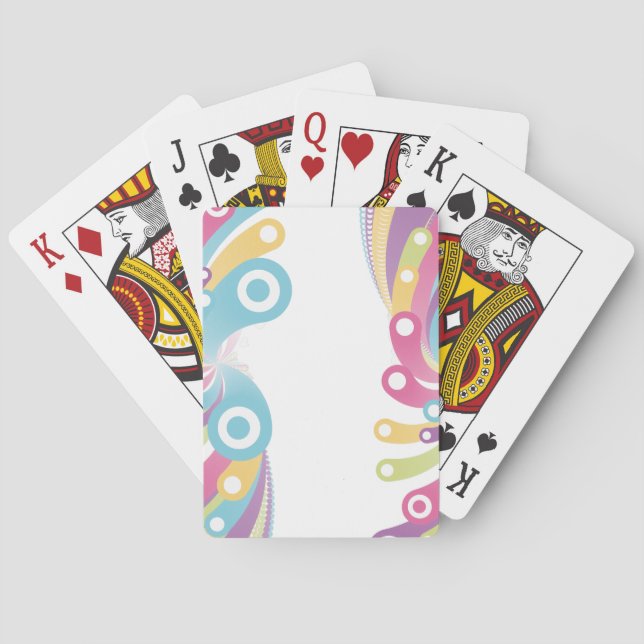 Anpassade Färgcirklar design Spel Kort (Baksidan)