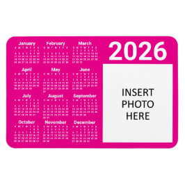 Anpassade färger & anpassad bild 2026 kalender mag magnet