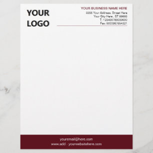 Anpassade färger Elegant design Brevhuvud med logo