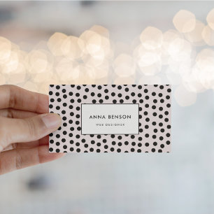Anpassade färger Polka dots Visitkort