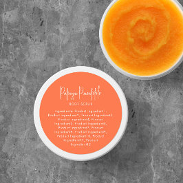 Anpassade Färger Skript Minimalistiska Ingrediense Runt Klistermärke