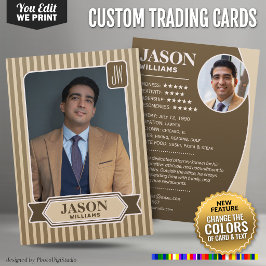 Anpassade Färger Trading Card, Alla Tillfällen Fot