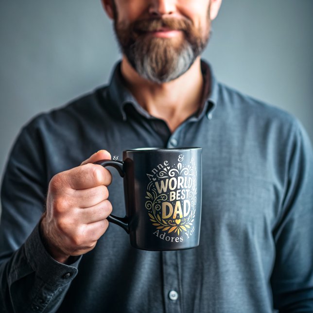 Anpassade Fars dag - Namn och meddelande Kaffemugg (Skapare uppladdad)
