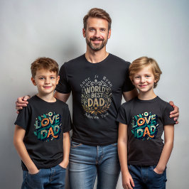 Anpassade Fars dag T-Shirt-Namn & Message T Shirt