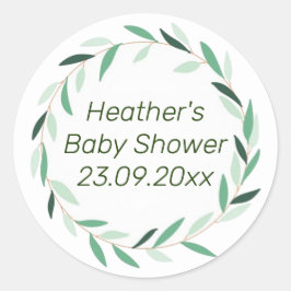 Anpassade fästdon - utandning av botaniskt Löv Runt Klistermärke