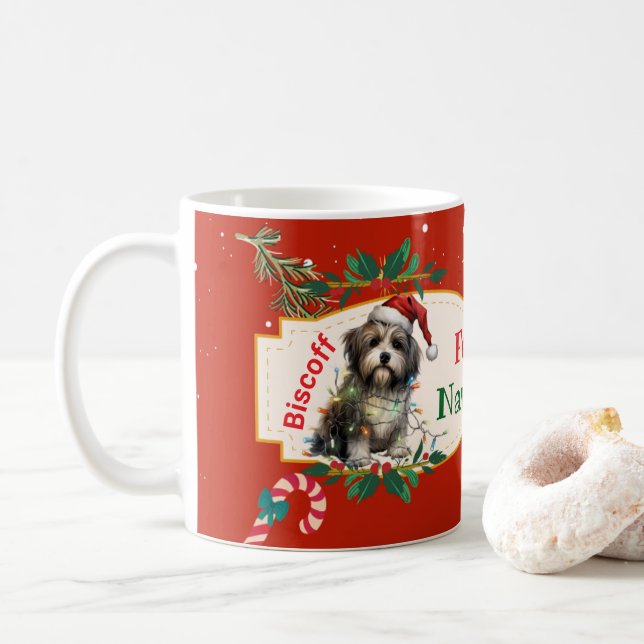 Anpassade Feliz Navidog Jul Kaffemugg (Med munk)