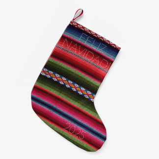 Anpassade Festive Stripe-Helgdag Liten Julstrumpa