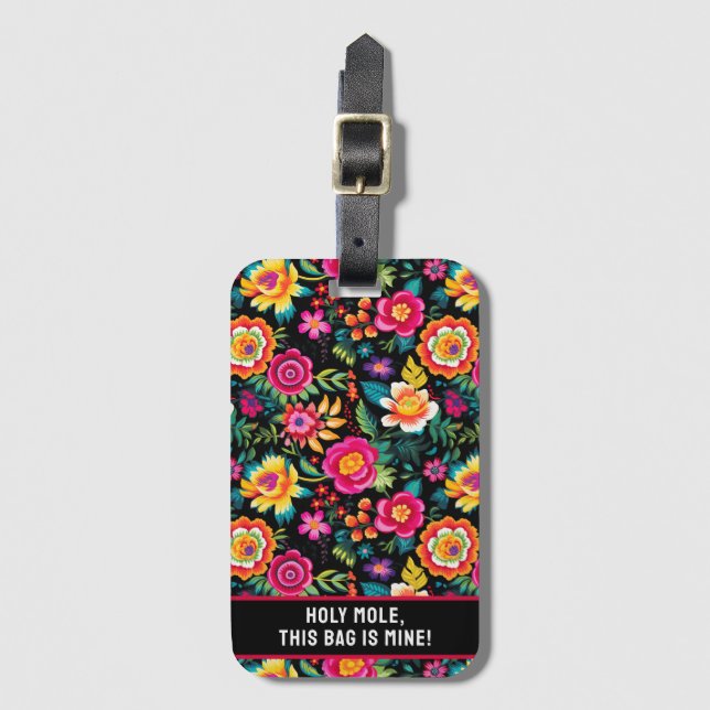 Anpassade Fiesta Blommigt Extravaganza Bagagebricka (Framsida vertikal)