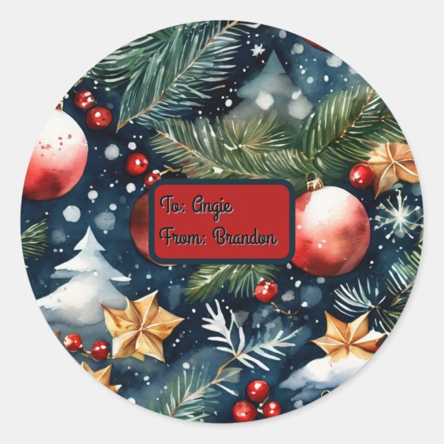 Anpassade Figursätta Papper design Runt Klistermärke (Framsida)