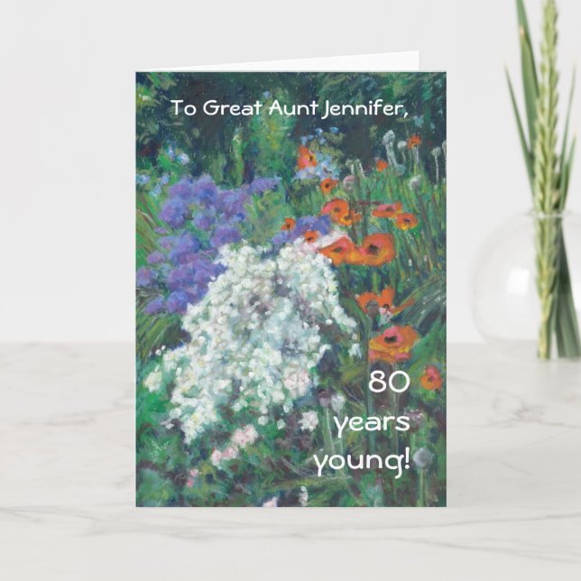 Anpassade Fine Art Greeting Card, June Garden Kort (Framsida)