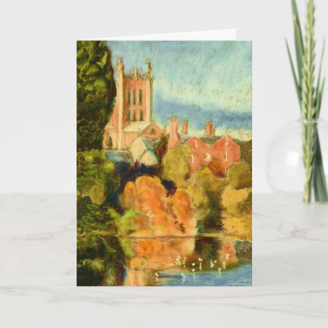 Anpassade Fine Art Greeting Card, katedral Kort (Framsida)