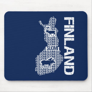 Anpassade FINLAND KARTA moussat Musmatta