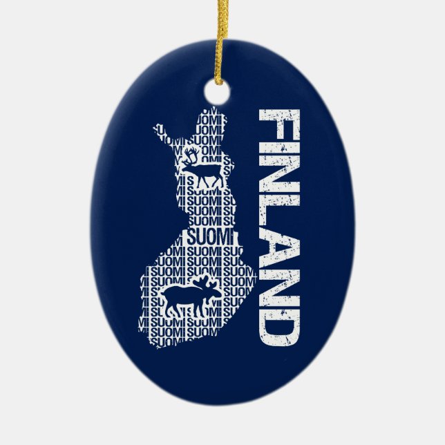 Anpassade FINLAND KARTA ornament (Framsidan)
